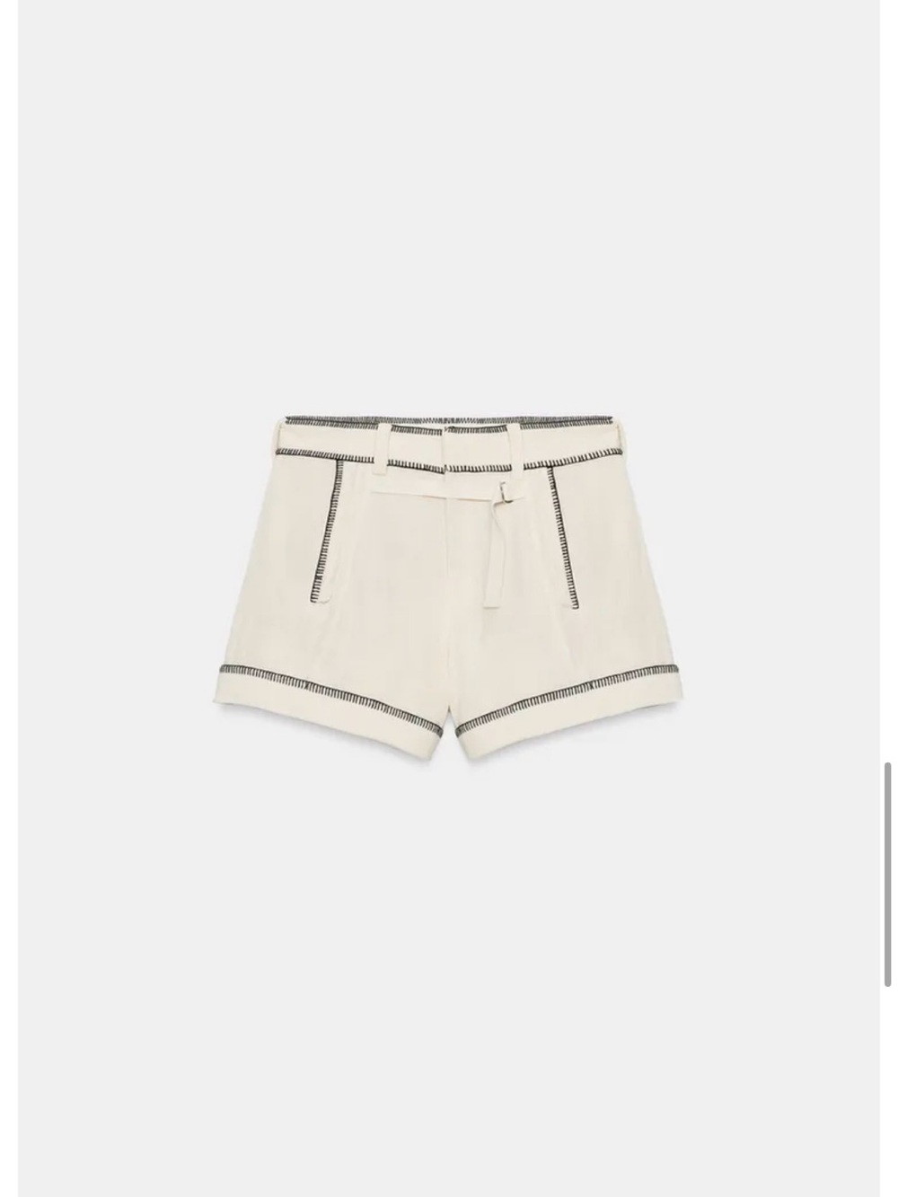 Zara ZW Collection Topstitched Shorts